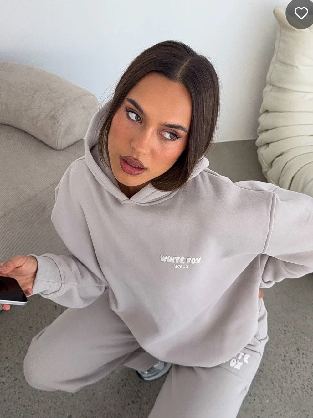 White Fox Off Stage Volume 3 Hoodie women’s S/M in Moon